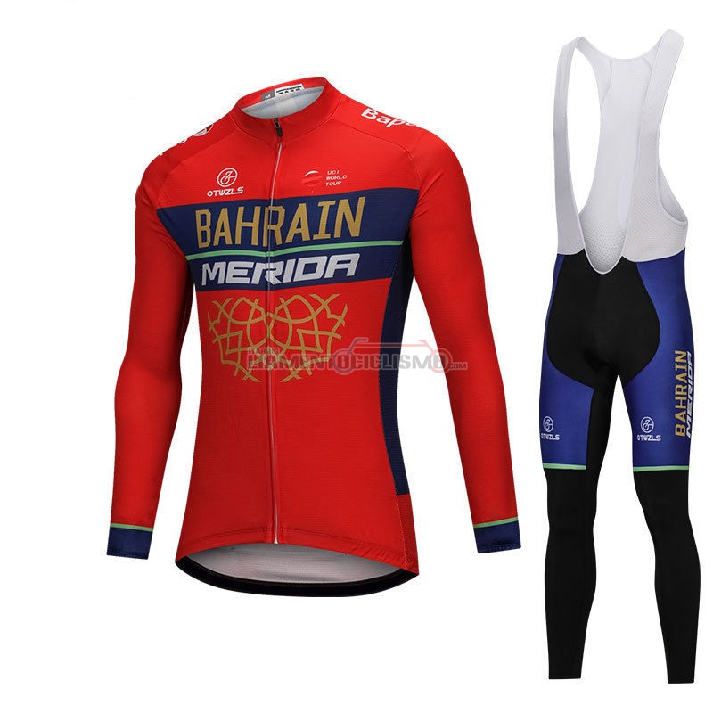 Abbigliamento Ciclismo Bahrain Merida ML 2018 Rosso